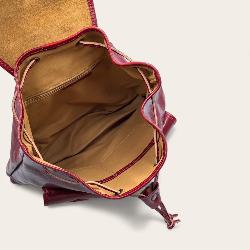 Zaino Firenze – Zaino bordeaux in Vera Pelle Artigianale | Made in Italy