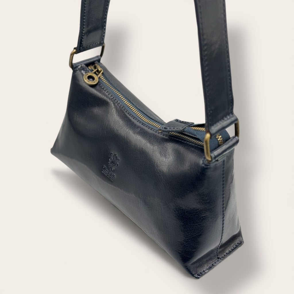 Borsa Novella Blu in vera pelle | Florence Italy