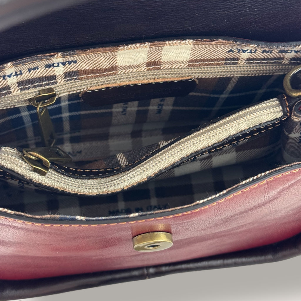 Borsa "Venere" Bordeaux e marrone - Florence Italy