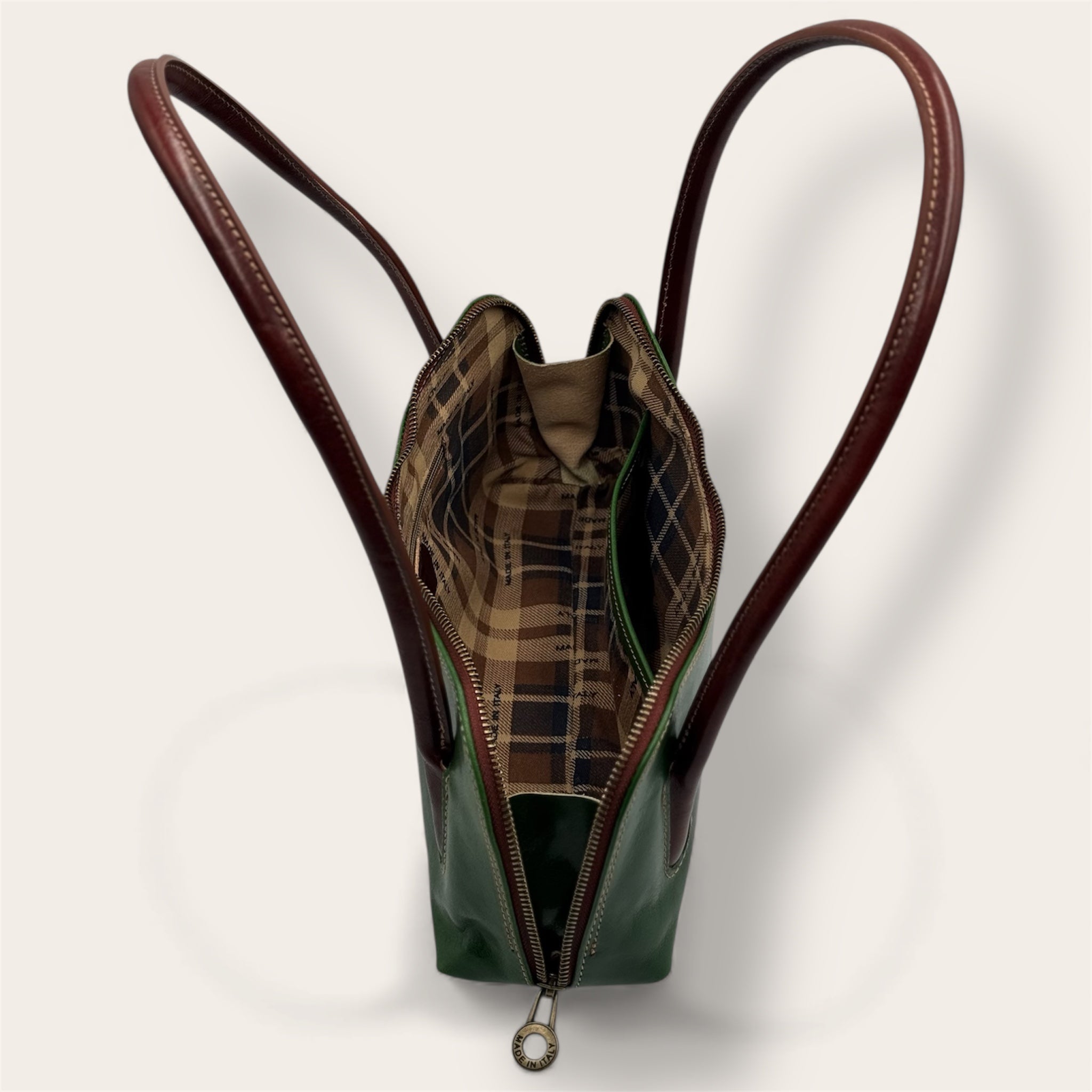 Borsa "Lungarno" verde e marrone - Amò