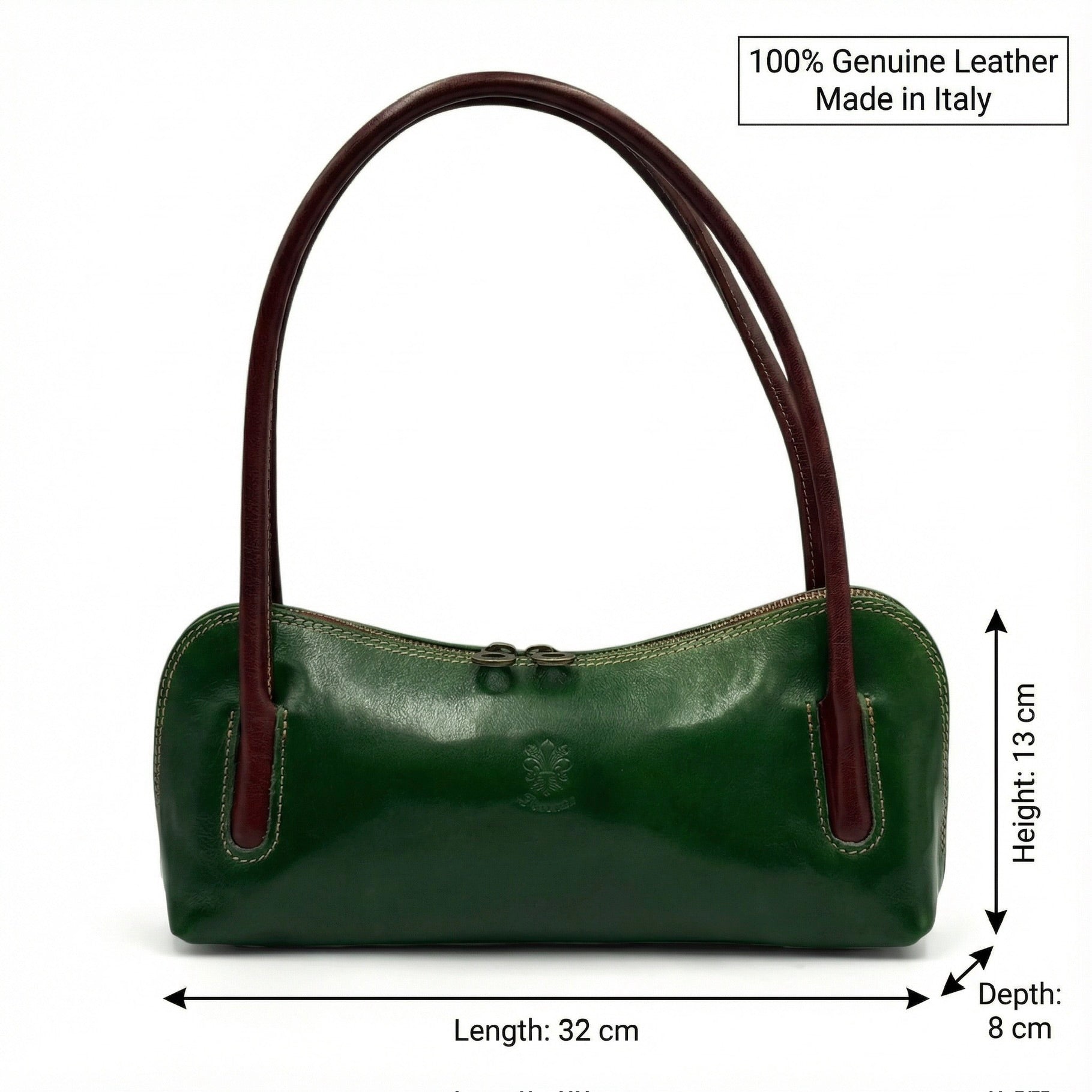 Borsa "Lungarno" verde e marrone - Amò
