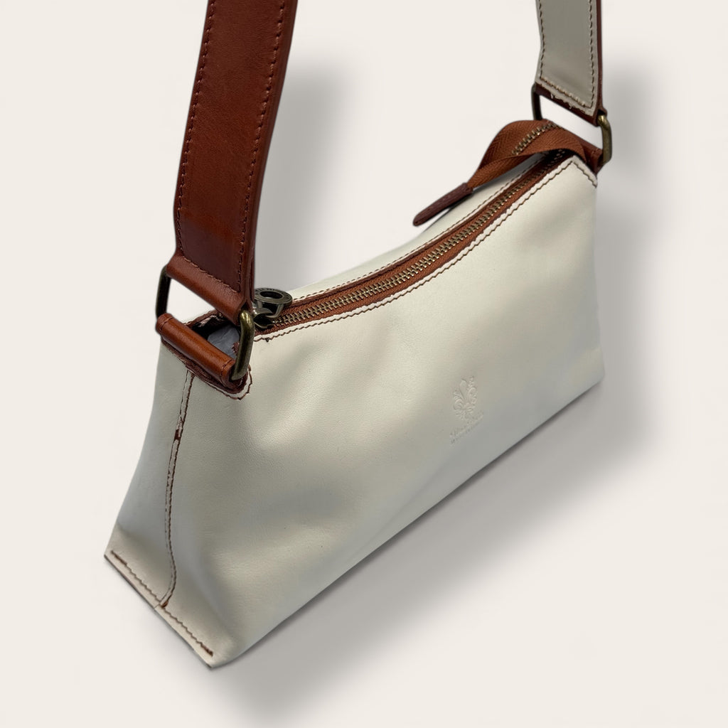 Borsa Novella Avorio in vera pelle | Florence Italy