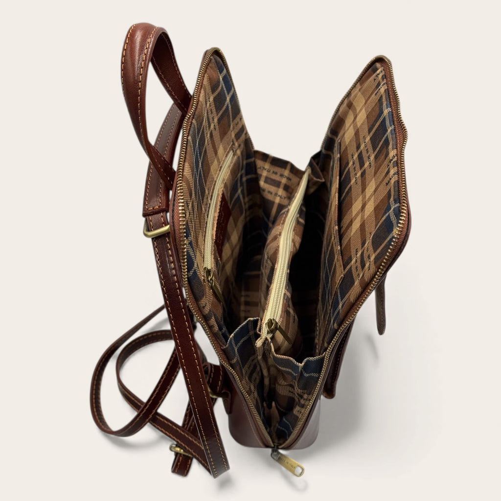 Zaino, borsa a mano e crossbody in pelle “Il Magnifico” – Florence Italy