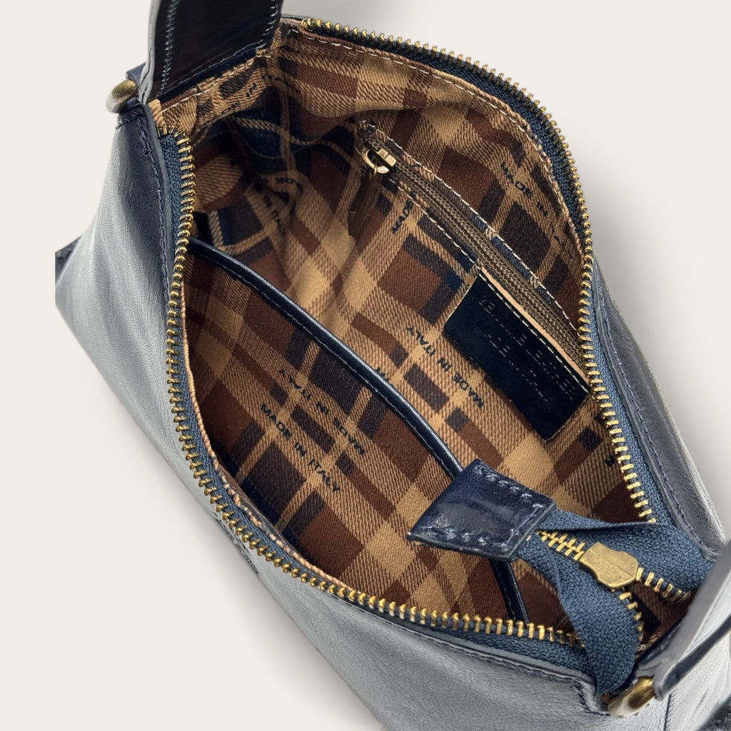 Borsa Novella Blu in vera pelle | Florence Italy