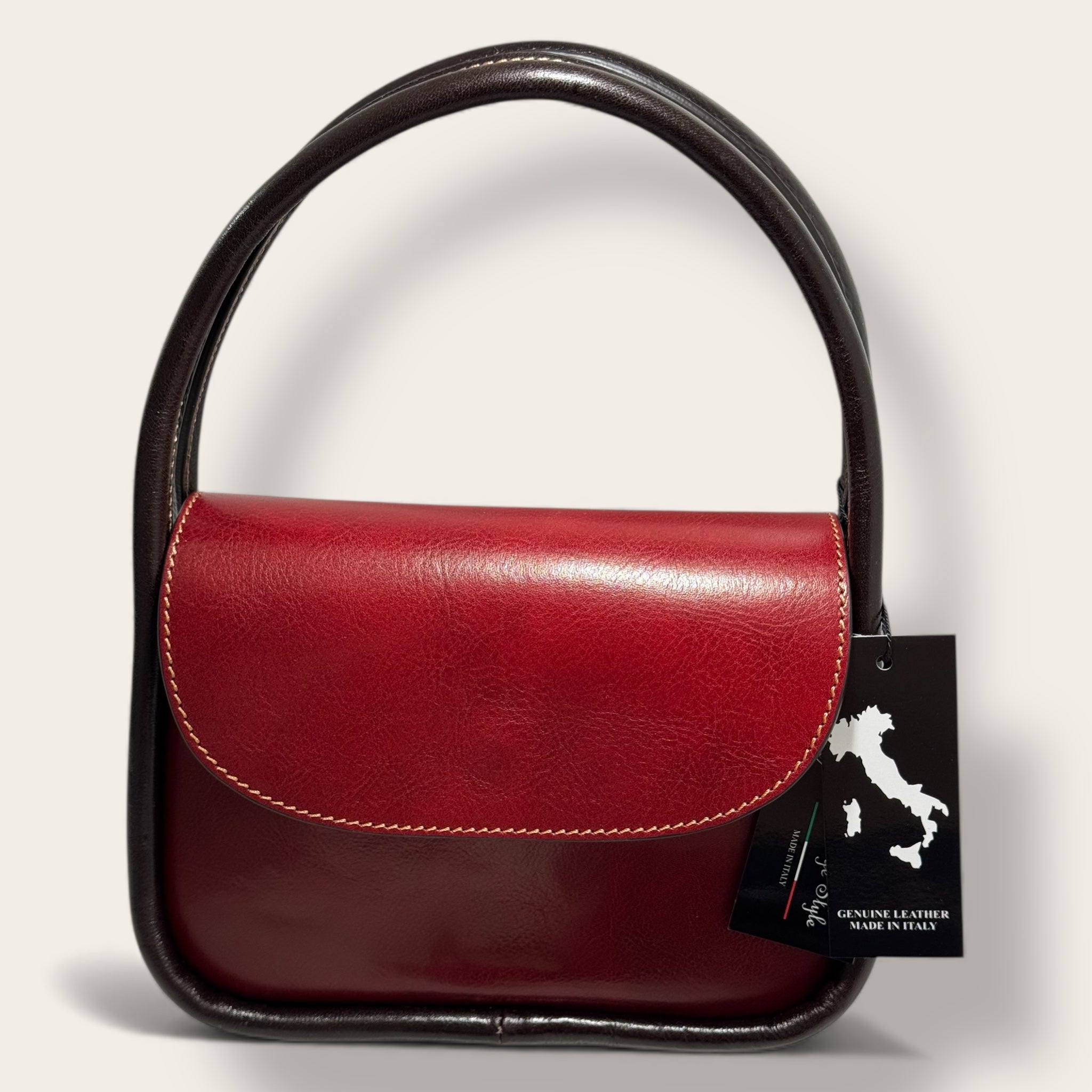 Borsa "Venere" Bordeaux e marrone - Florence Italy