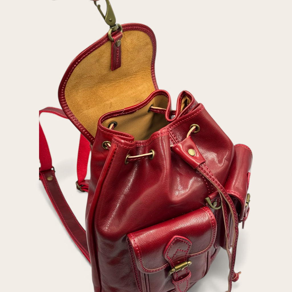 Zaino Firenze – Zaino bordeaux in Vera Pelle Artigianale | Made in Italy