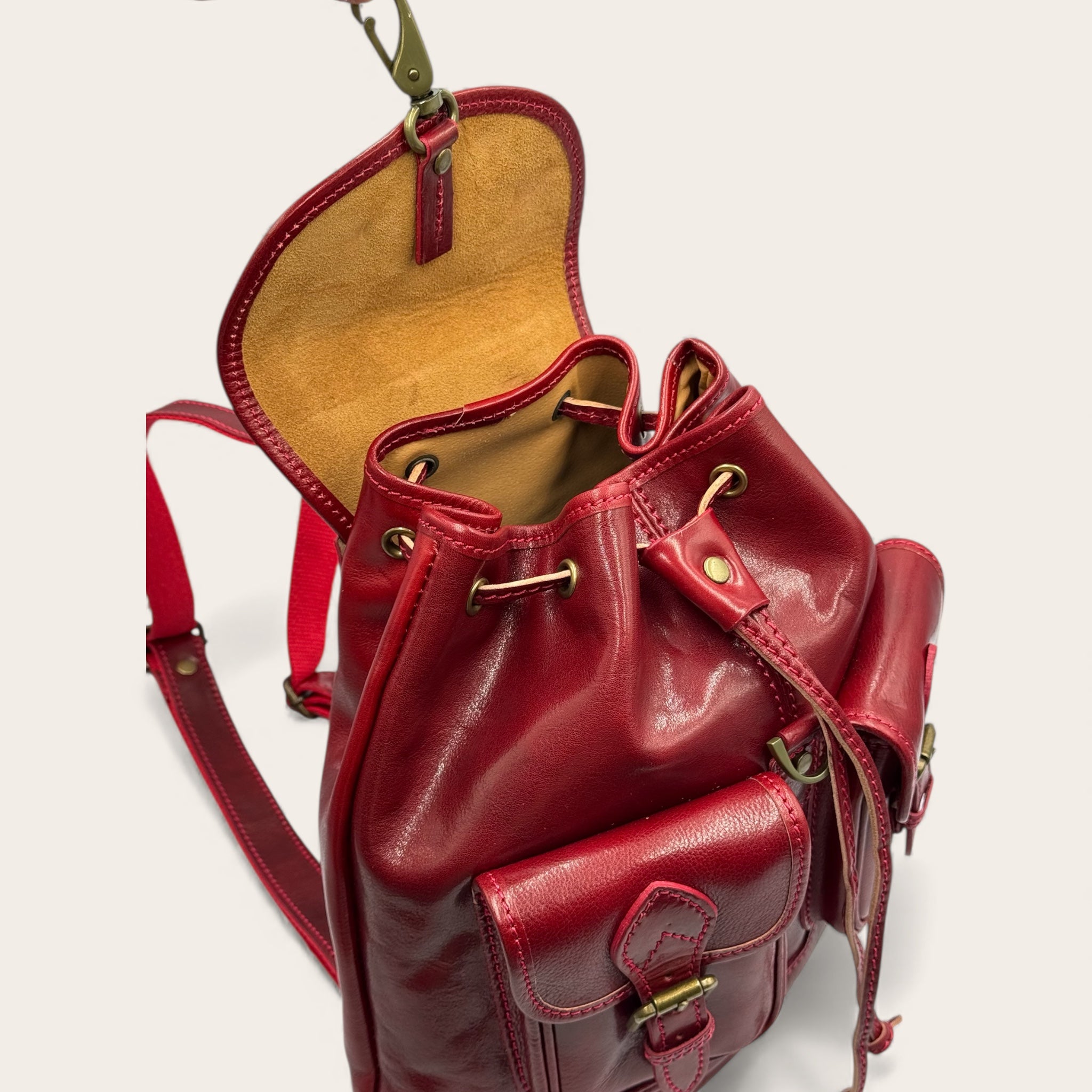 Zaino Firenze – Zaino bordeaux in Vera Pelle Artigianale | Made in Italy