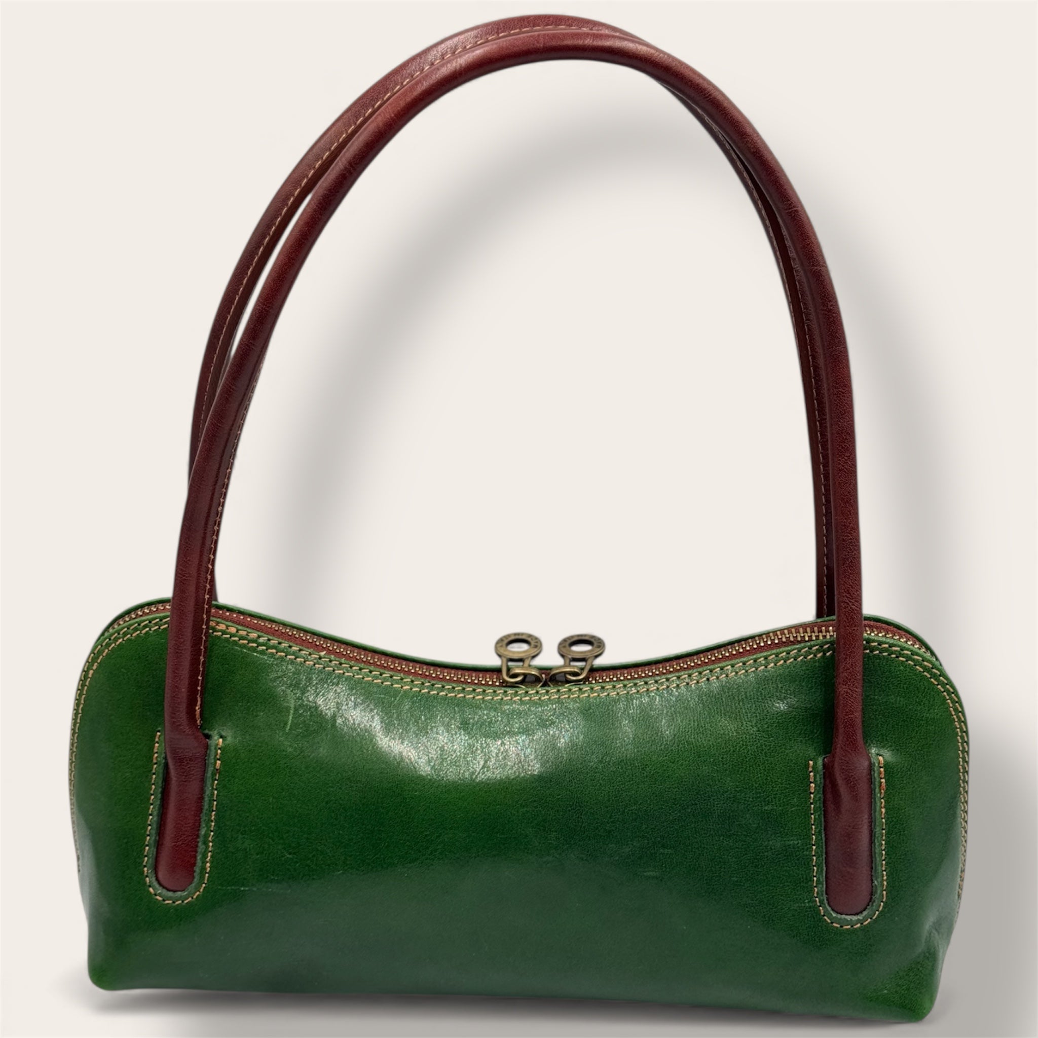 Borsa "Lungarno" verde e marrone - Amò