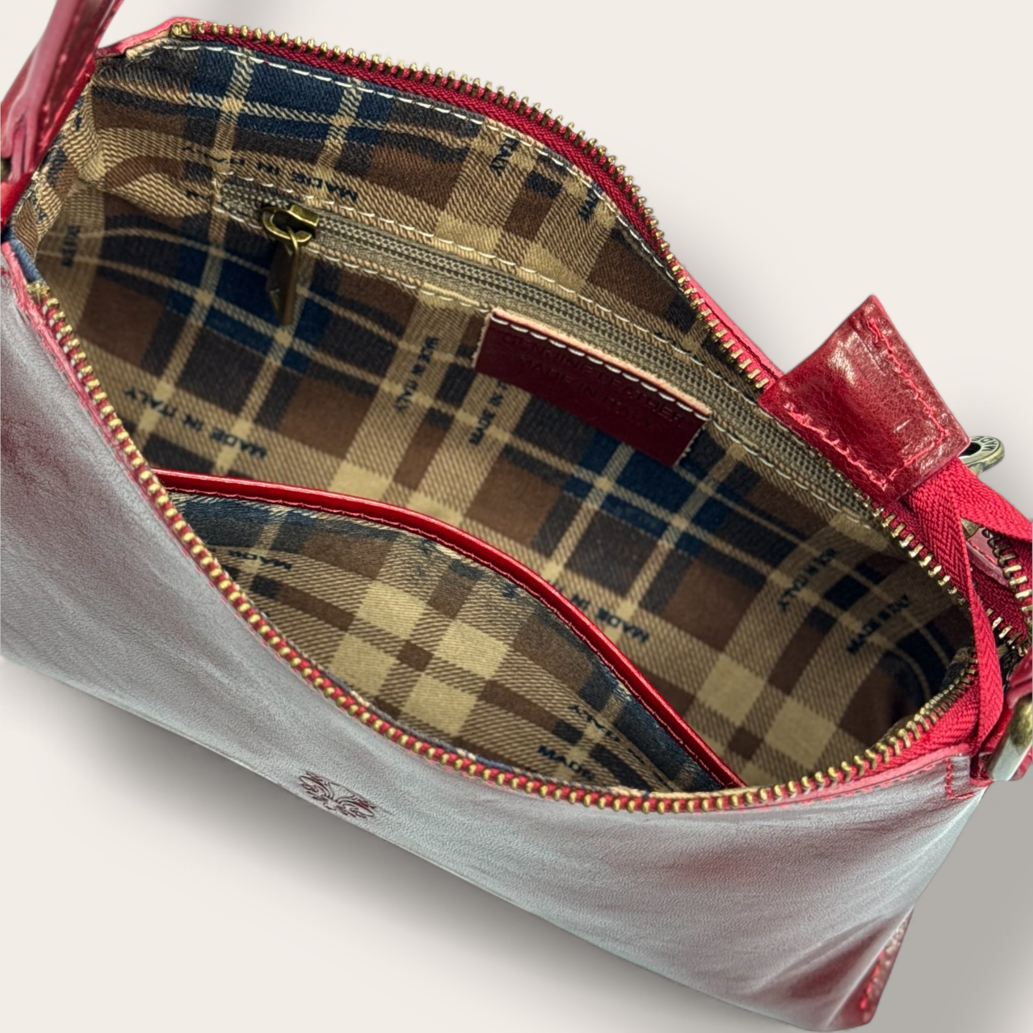 Borsa Novella Bordeaux in vera pelle | Florence Italy