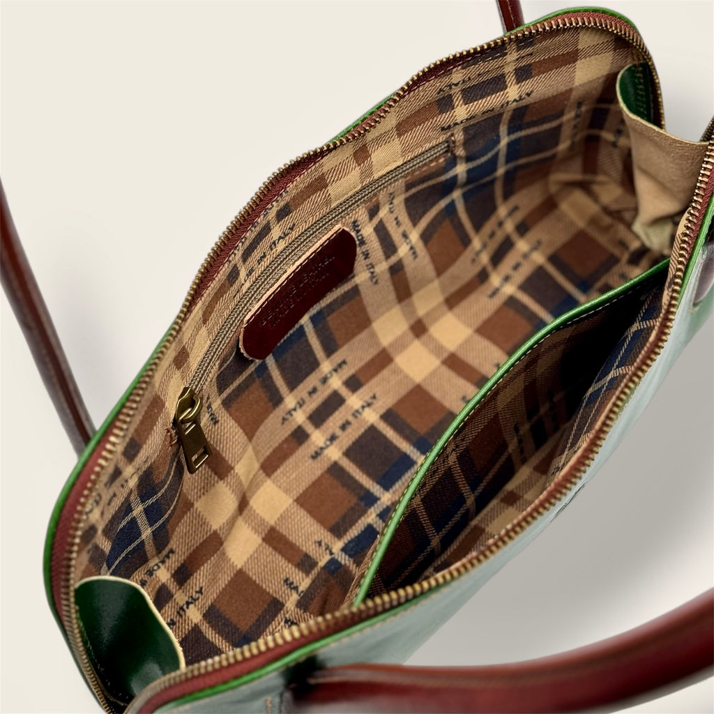 Borsa "Lungarno" verde e marrone - Amò