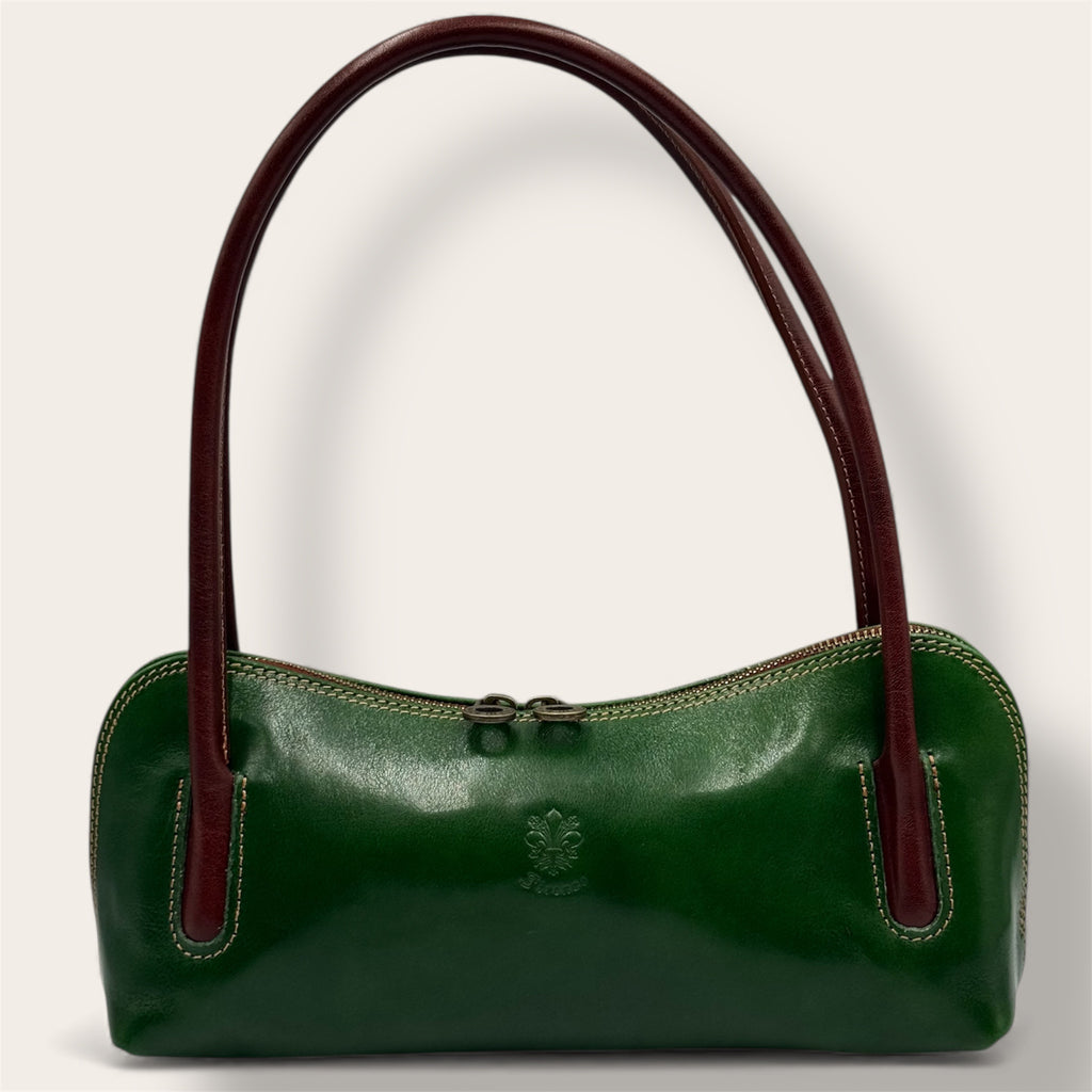 Borsa "Lungarno" verde e marrone - Amò
