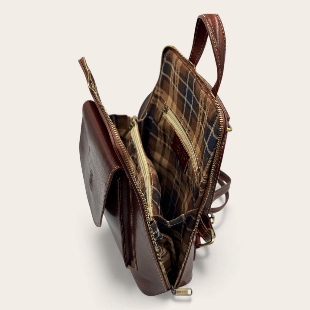 Zaino, borsa a mano e crossbody in pelle “Il Magnifico” – Florence Italy