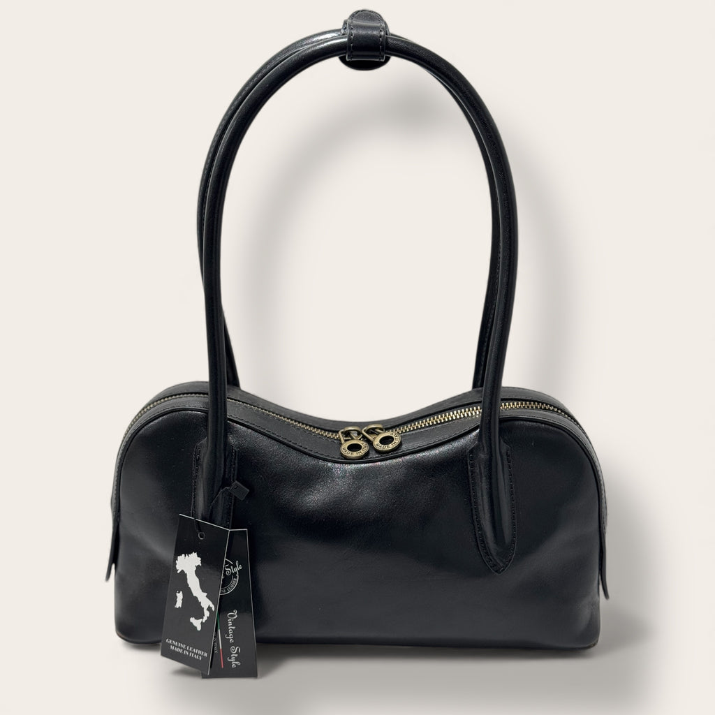 Florence Italy – Tornabuoni Nero | Borsa in Pelle Made in Italy