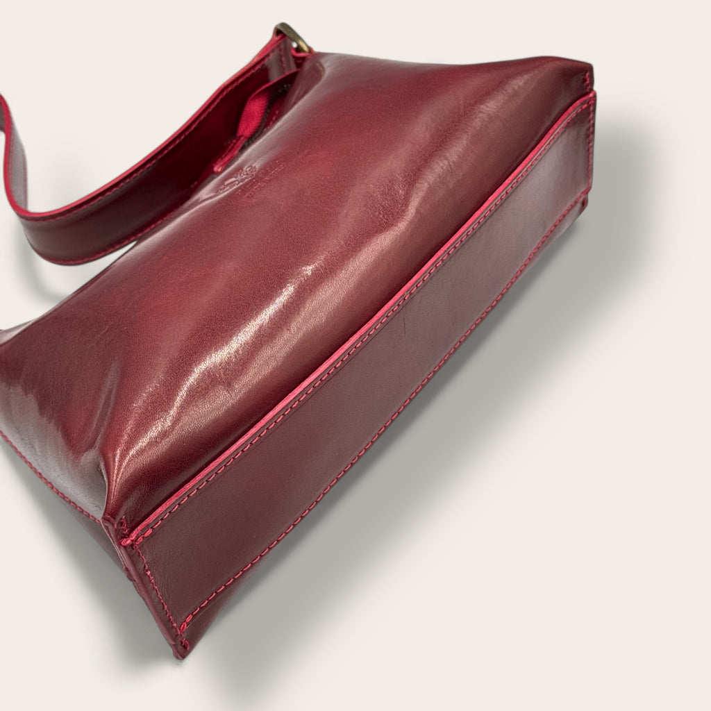 Borsa Novella Bordeaux in vera pelle | Florence Italy