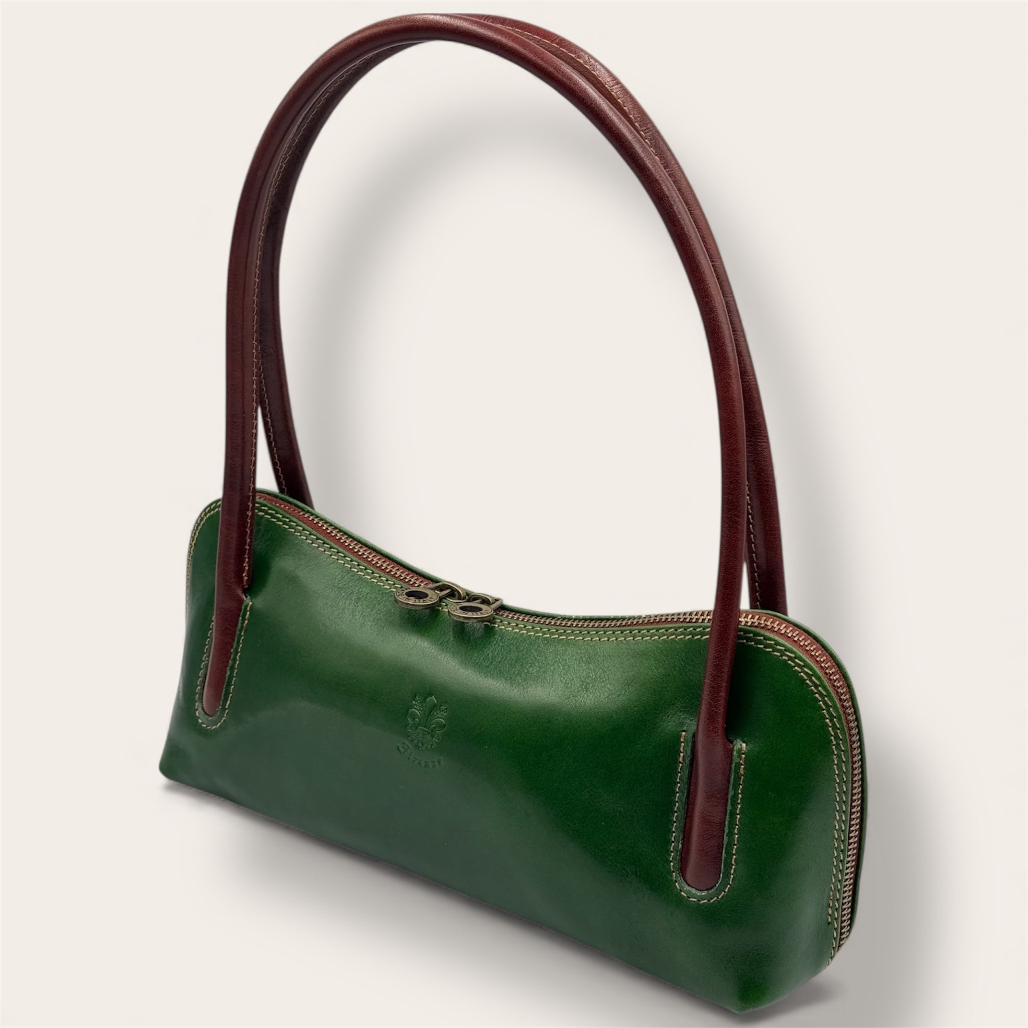 Borsa "Lungarno" verde e marrone - Amò