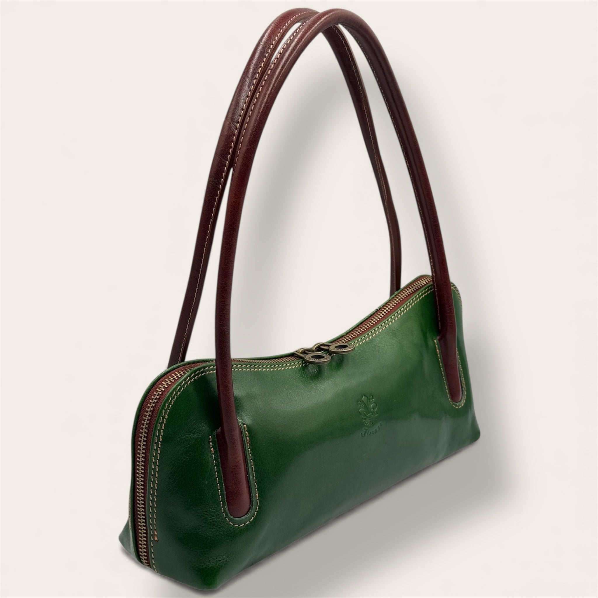 Borsa "Lungarno" verde e marrone - Amò