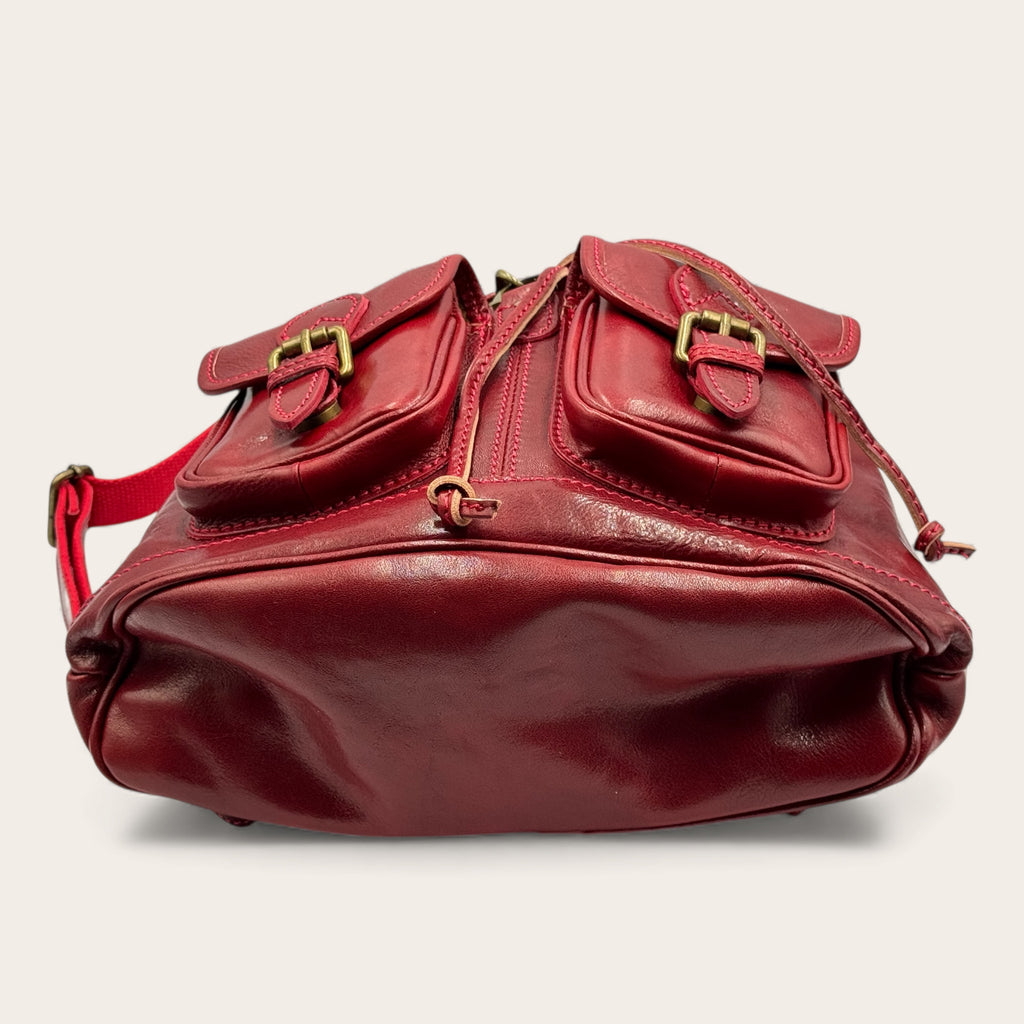 Zaino Firenze – Zaino bordeaux in Vera Pelle Artigianale | Made in Italy