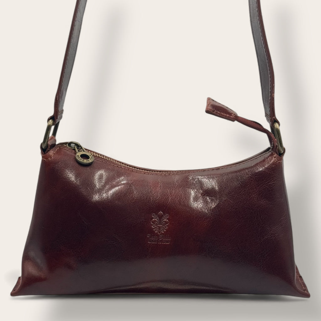 Borsa Novella Marrone in vera pelle | Florence Italy