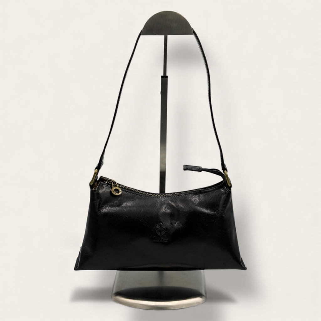 Borsa Novella Nera in vera pelle | Florence Italy