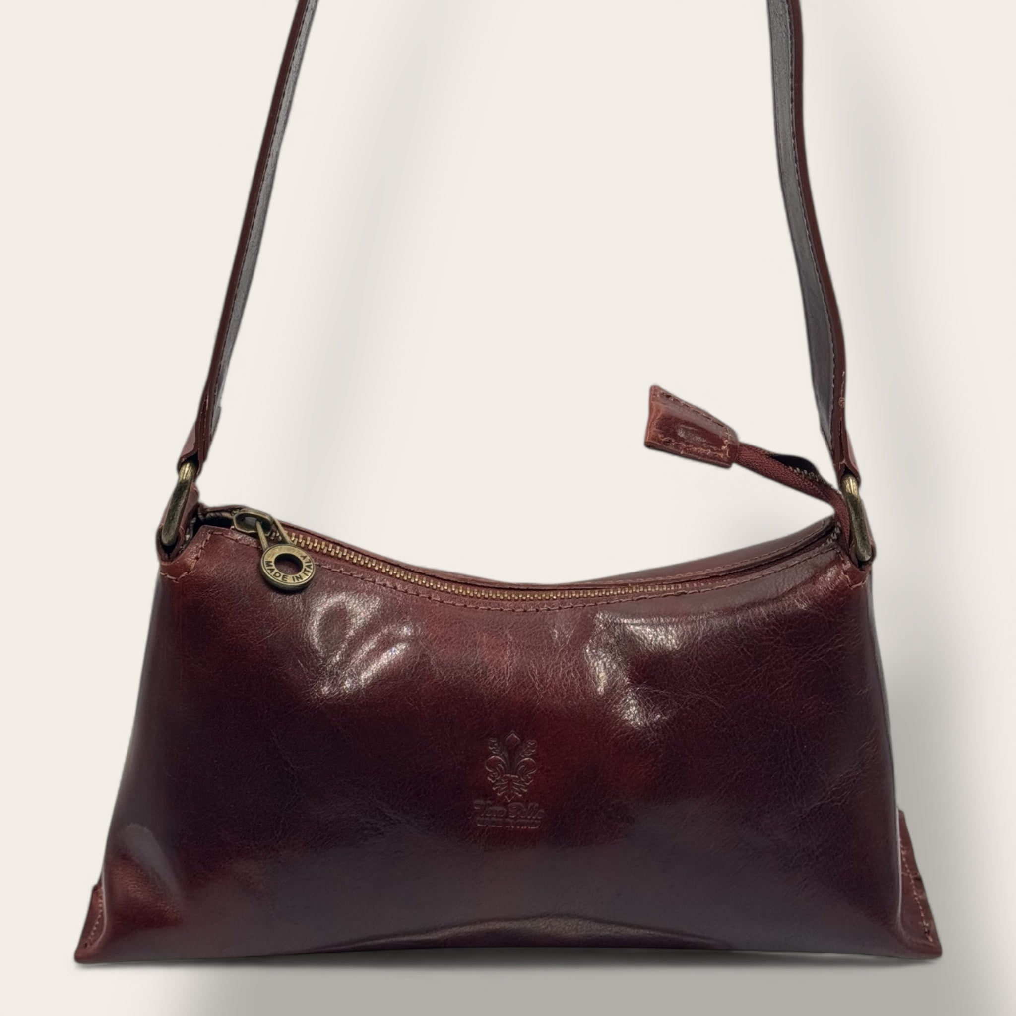 Borsa Novella Marrone in vera pelle | Florence Italy