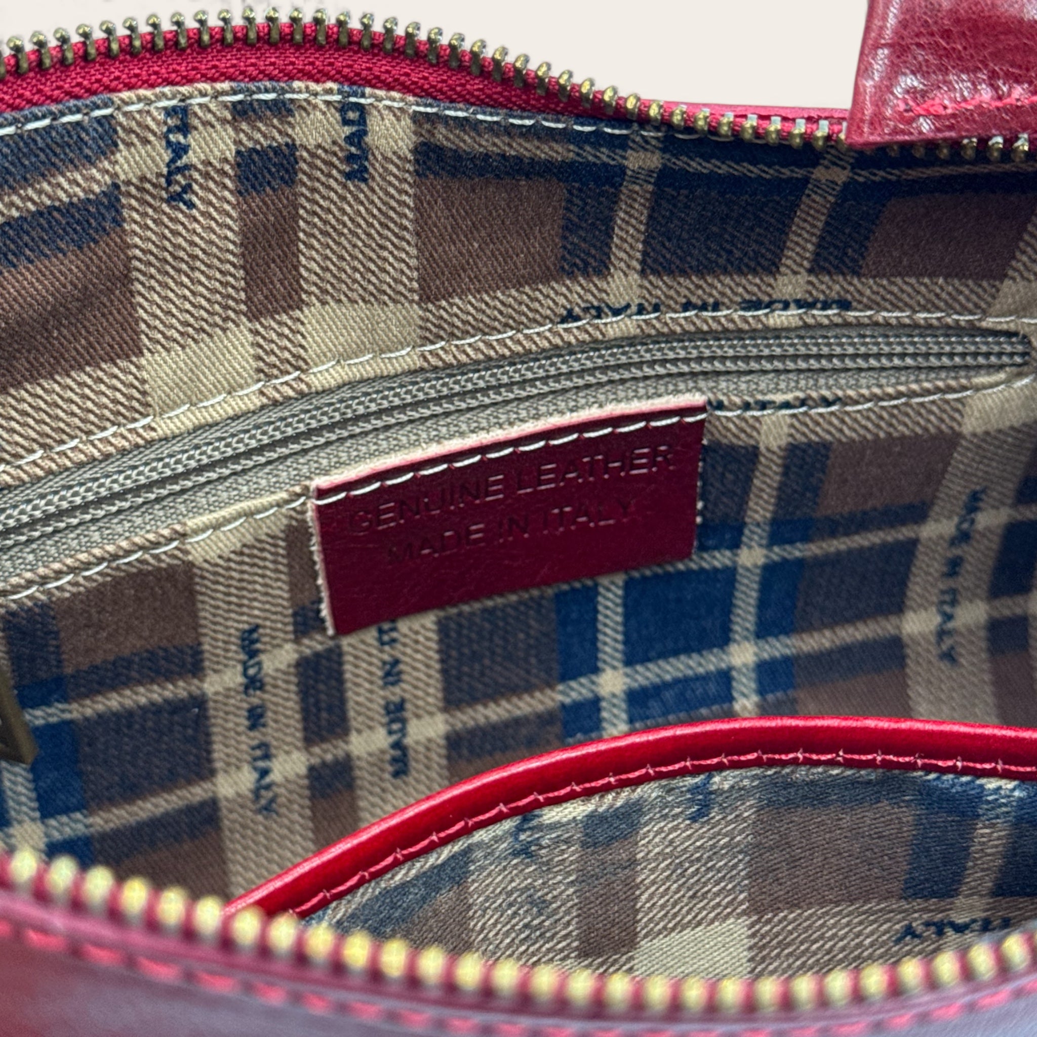 Borsa Novella Bordeaux in vera pelle | Florence Italy